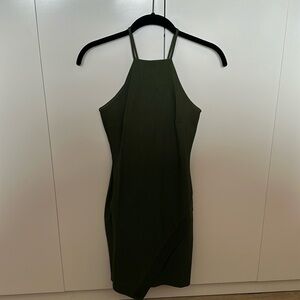 Green mini dress